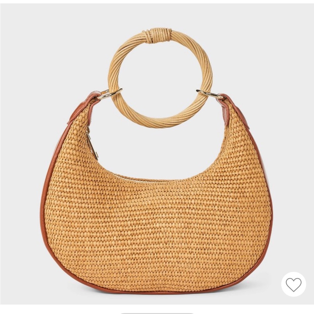 a new day Brown Woven Shoulder Bag NWOT